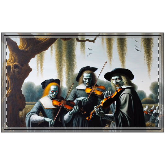 Vermeer's Vampire Violinists Polyester Doormat