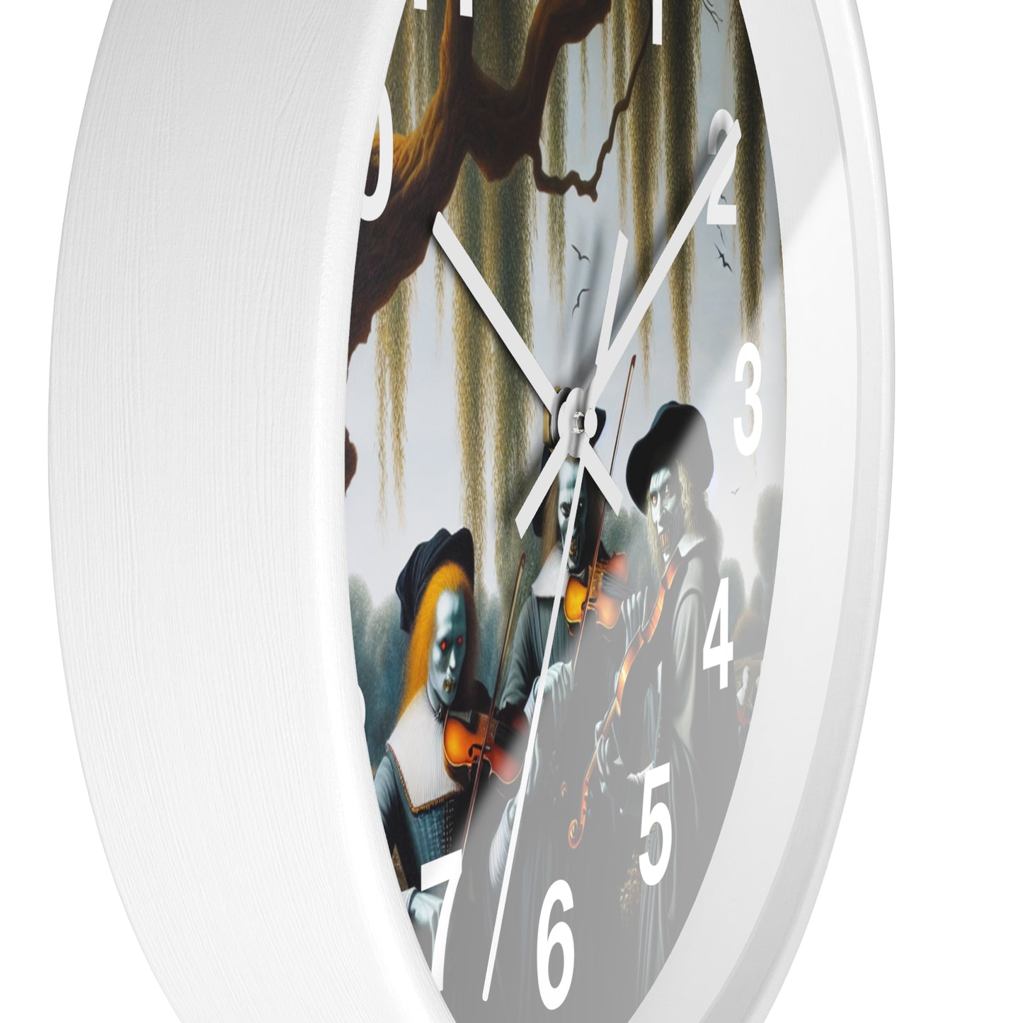 Vermeer's Vampire Violinists Wall Clock