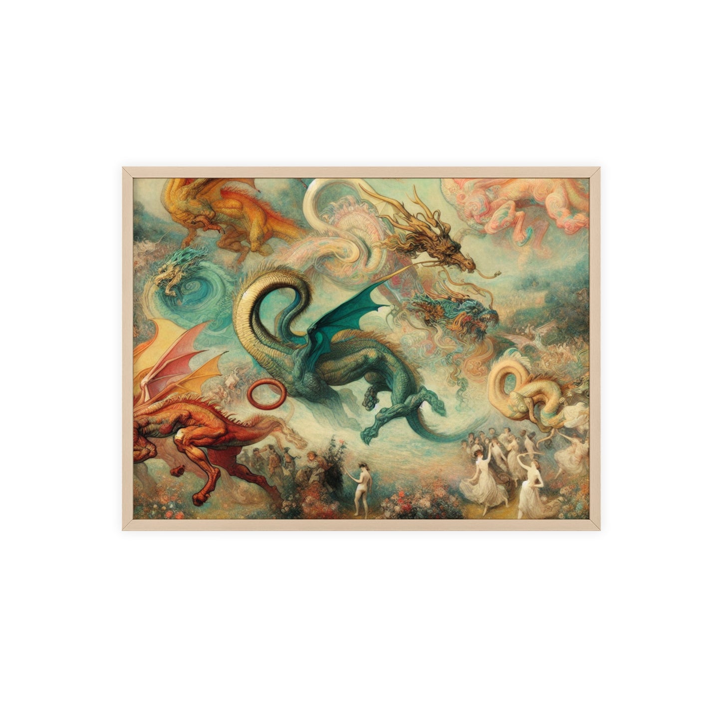 Framed Degas Dreams of Dragons Poster
