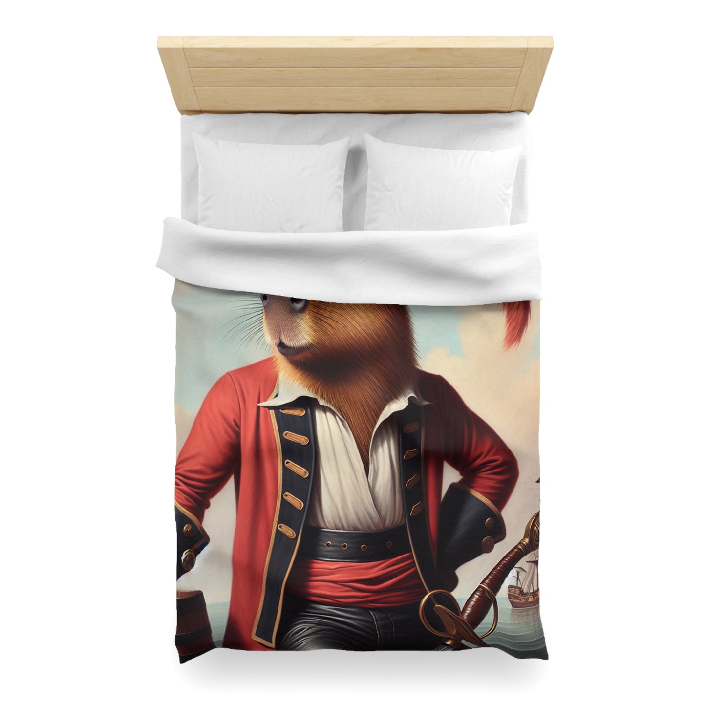 Captain Capybara Microfiber Duvet Cover