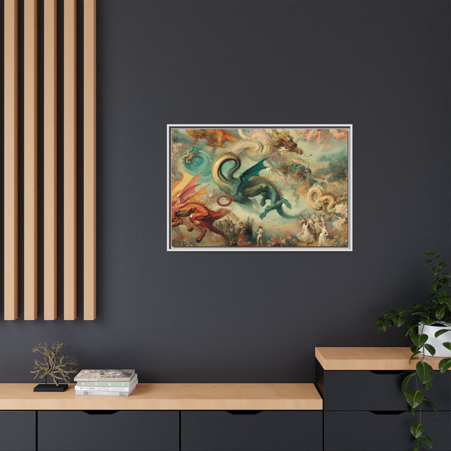 Degas Dreams of Dragons Canvas, Framed (Multi-color)