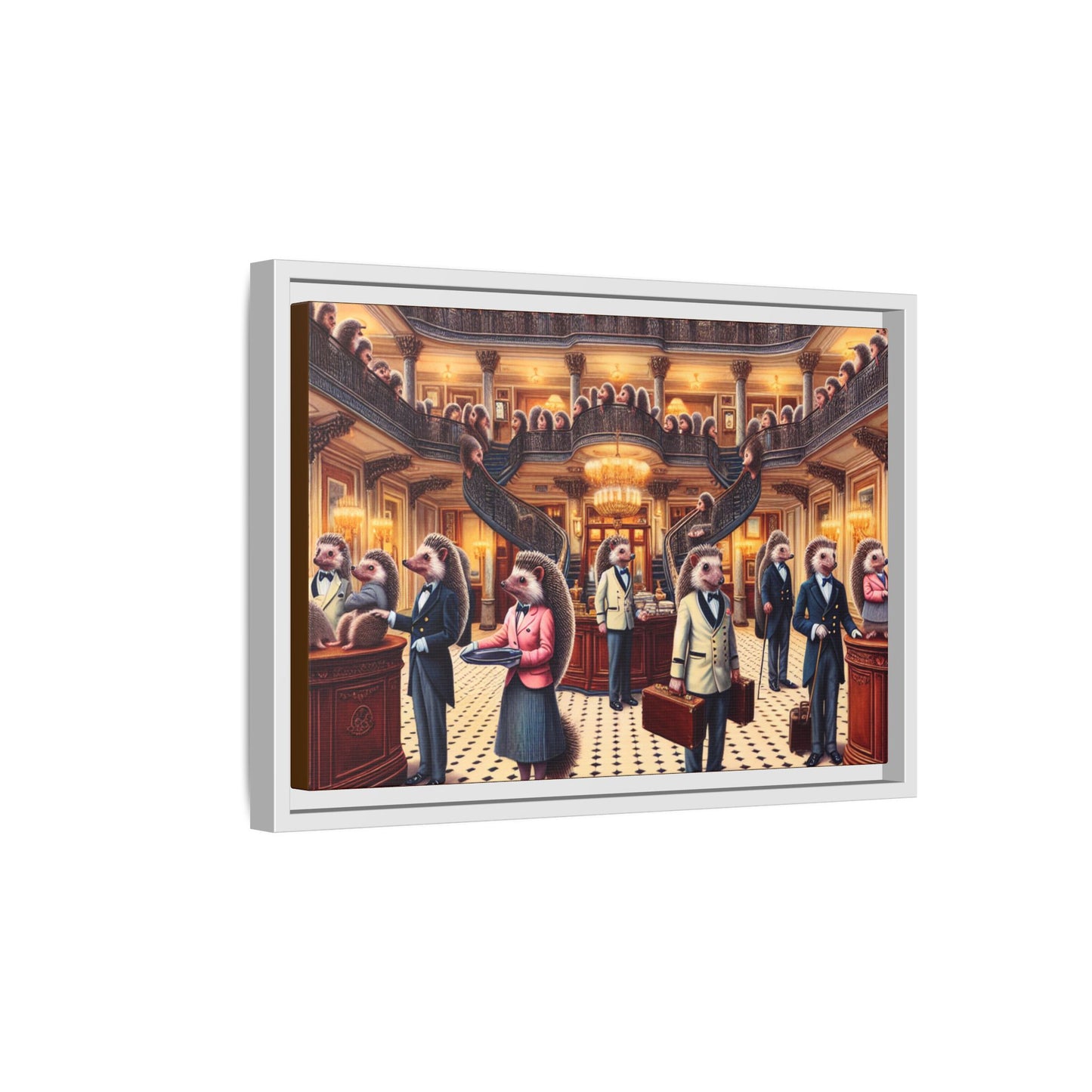 Hedgehog Hotel Canvas, Framed (Multi-color)