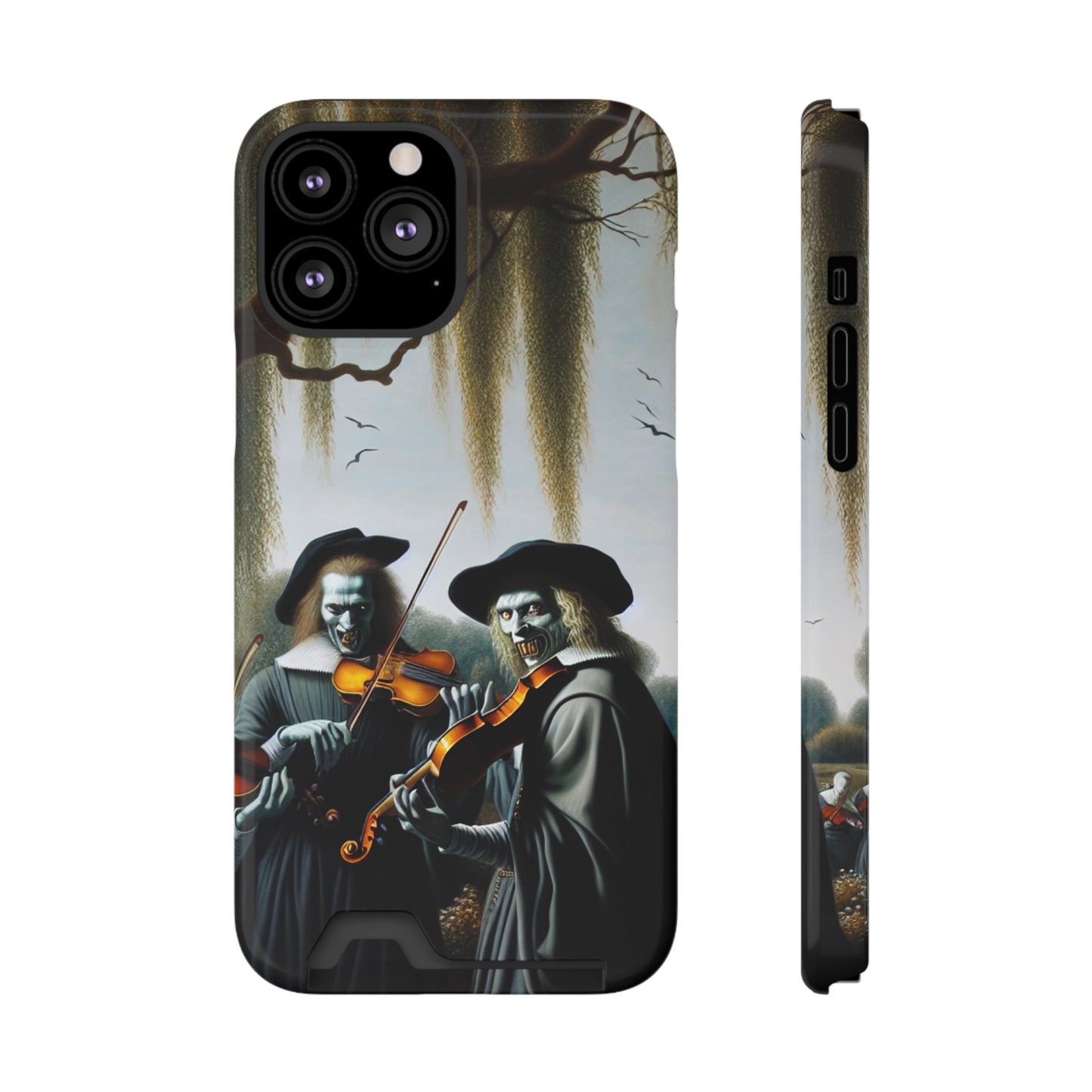 Vermeer's Vampire Violinists Phone Case with Card Holder - IPHONE