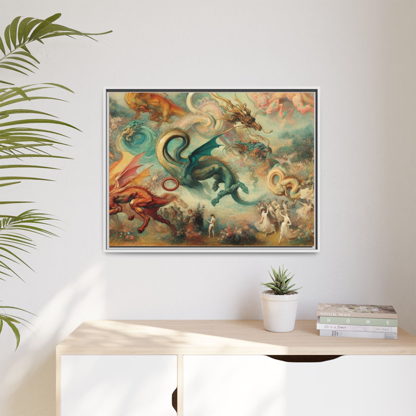 Degas Dreams of Dragons Canvas, Framed (Multi-color)