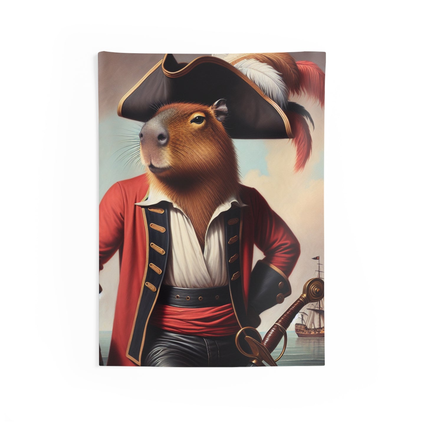 Captain Capybara Wall Tapestry