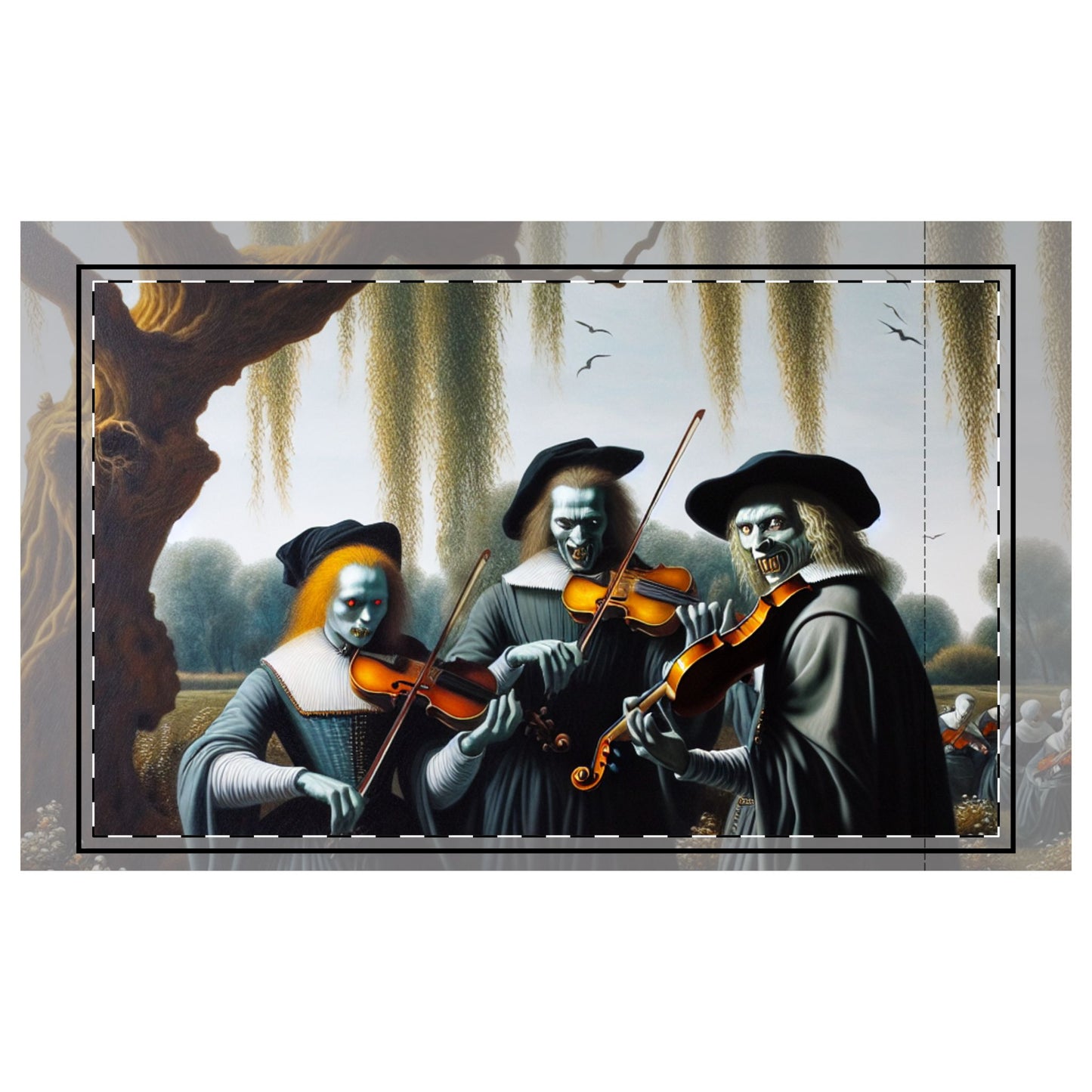 Vermeer's Vampire Violinists Microfiber Pillowcase