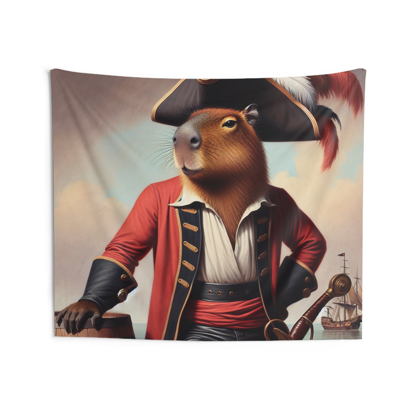 Captain Capybara Wall Tapestry