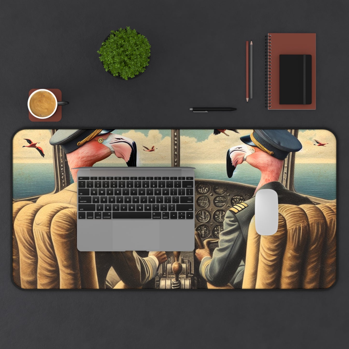 Flamingo Flight Deck Desk Mat