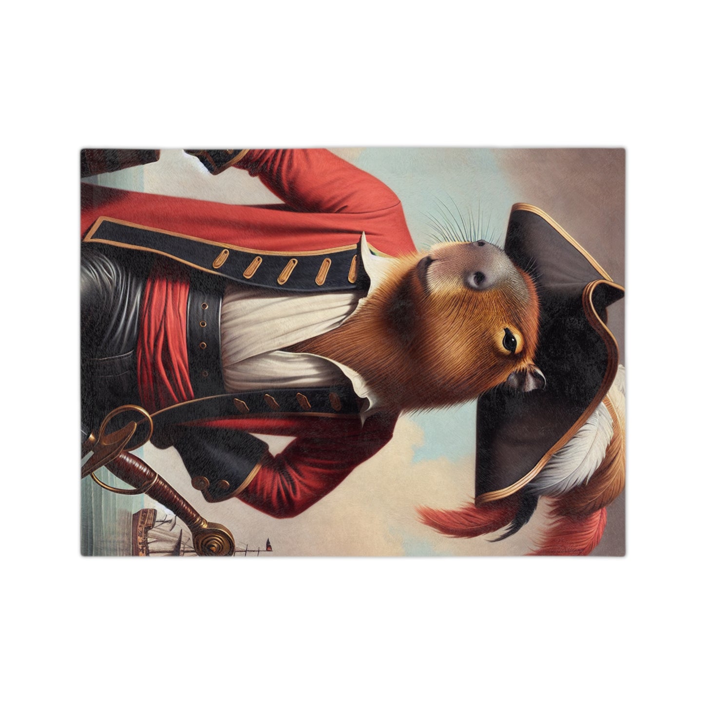 Captain Capybara Velveteen Microfiber Blanket