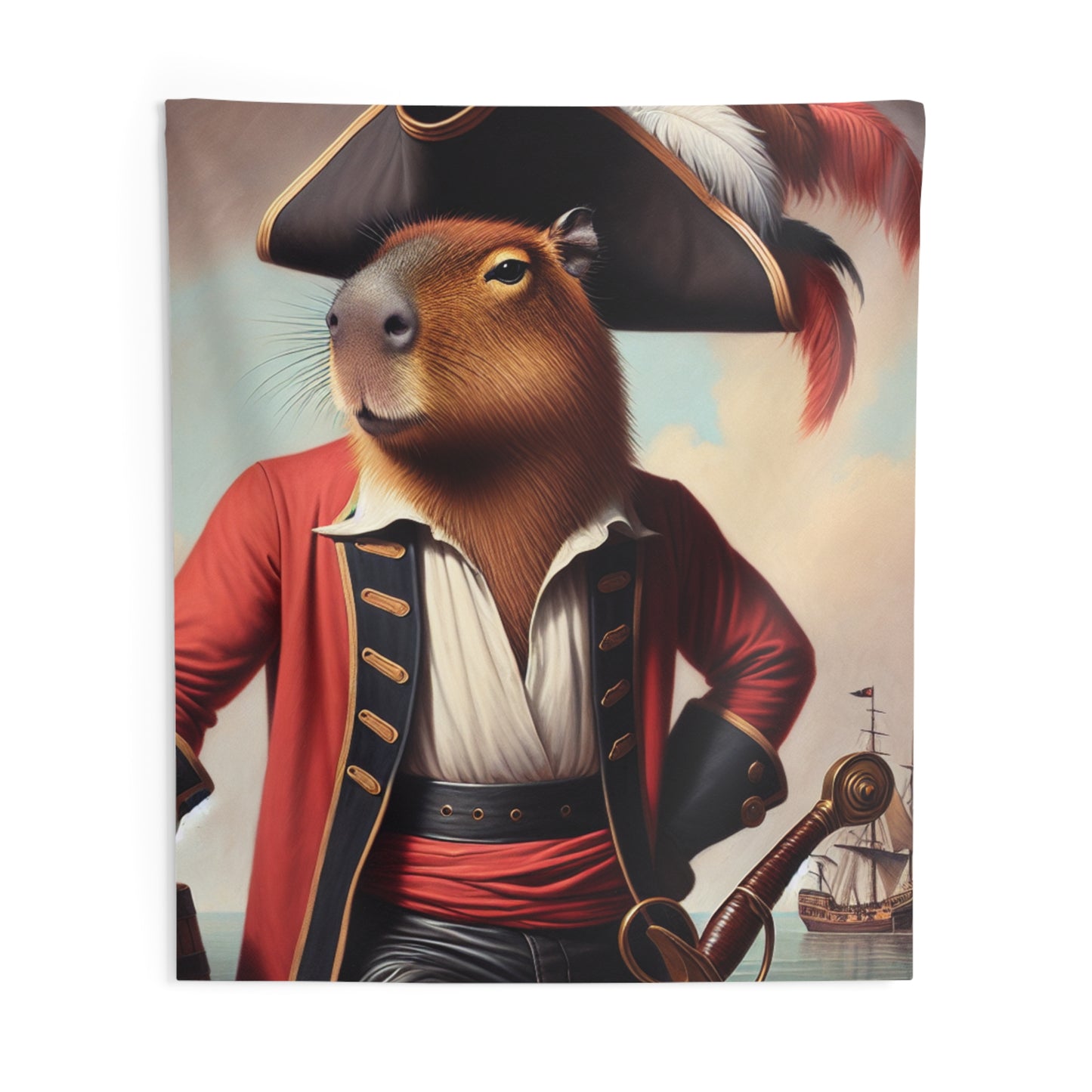 Captain Capybara Wall Tapestry