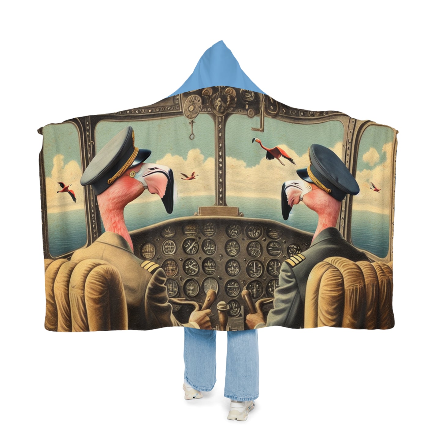 Flamingo Flight Deck Snuggle Blanket
