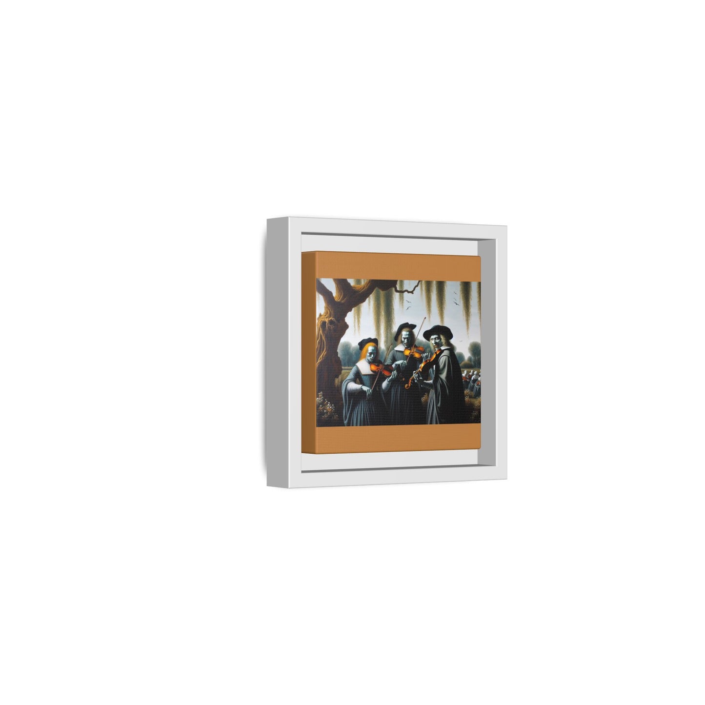 Vermeer's Vampire Violinists Canvas, Framed (Multi-color)