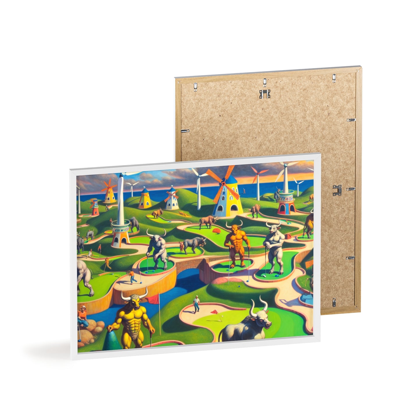 Framed Mini-taur Golf Poster