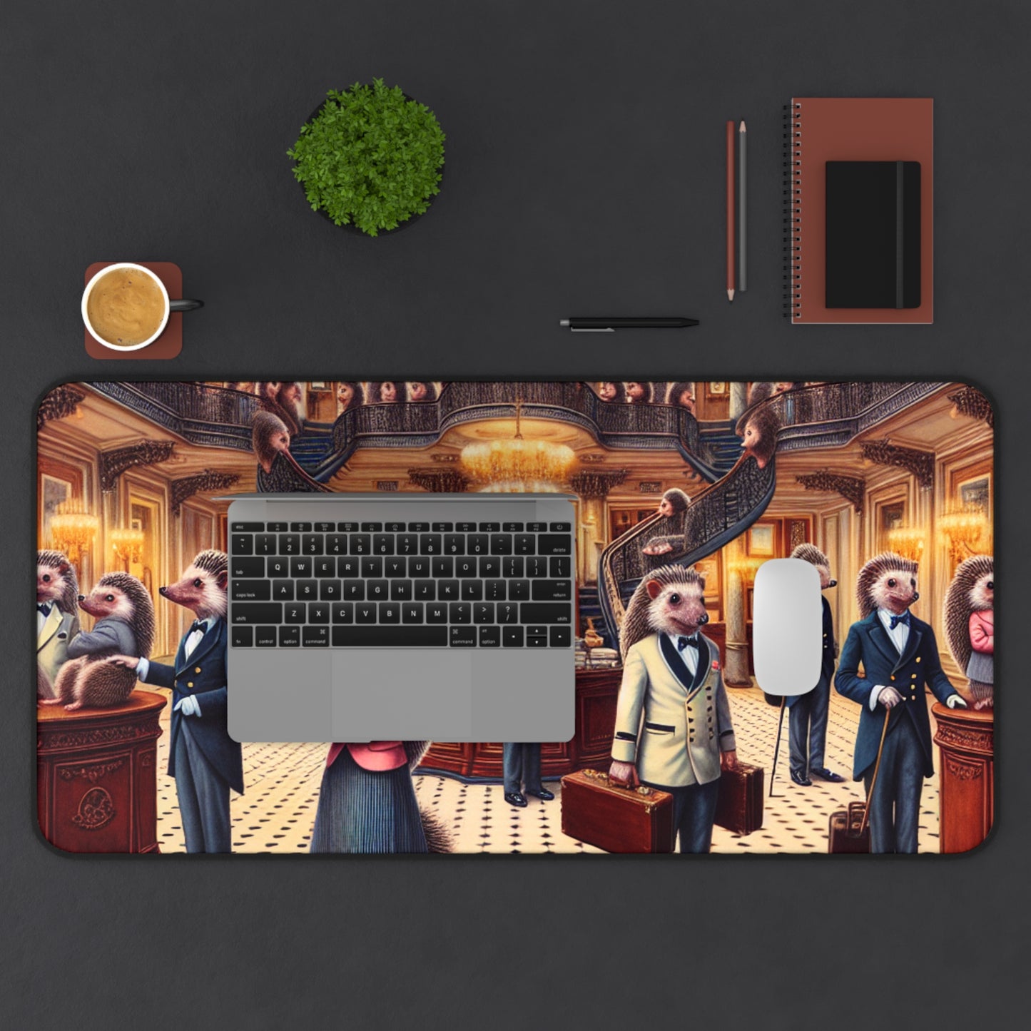 Hedgehog Hotel Desk Mat