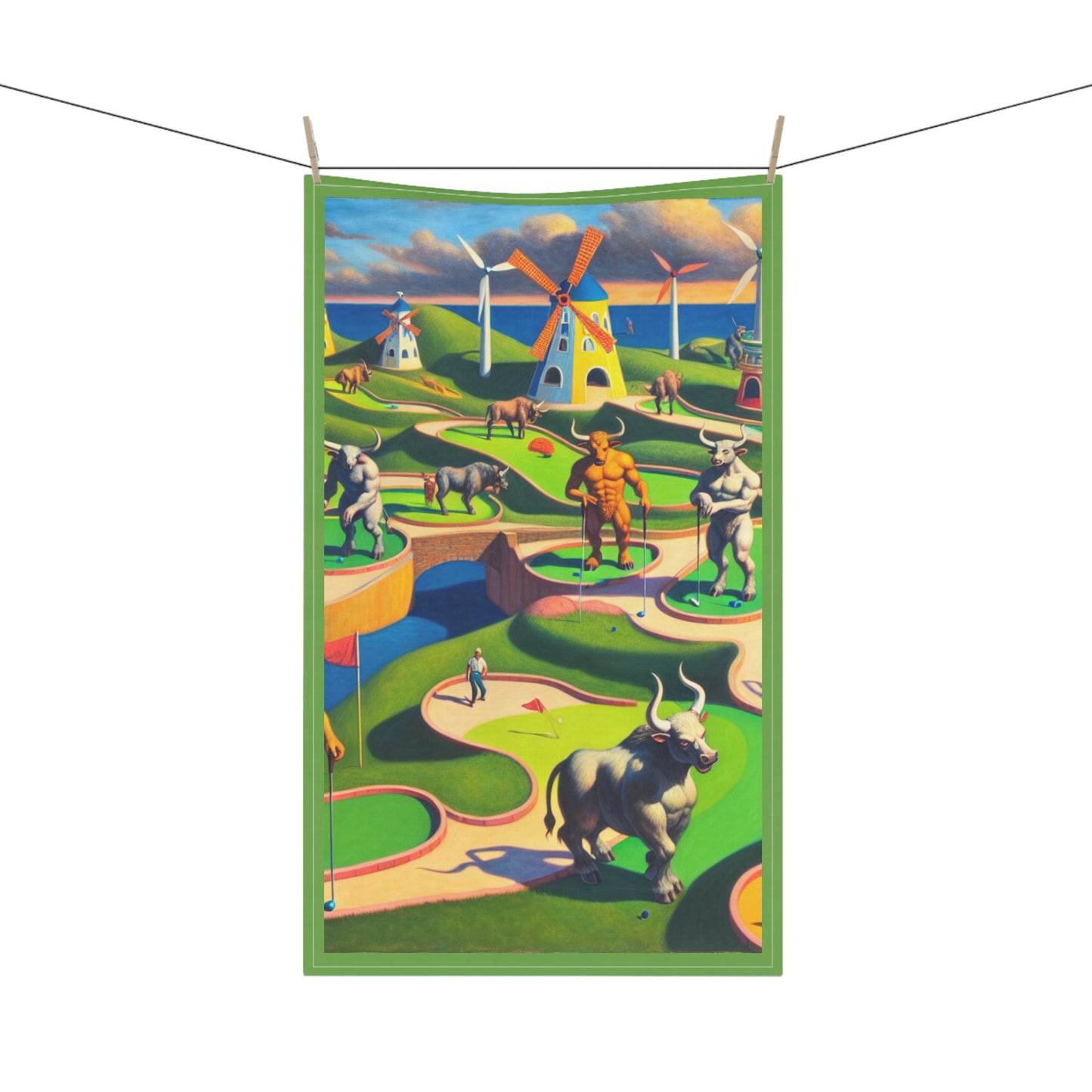 Mini-taur Golf Tea Towels