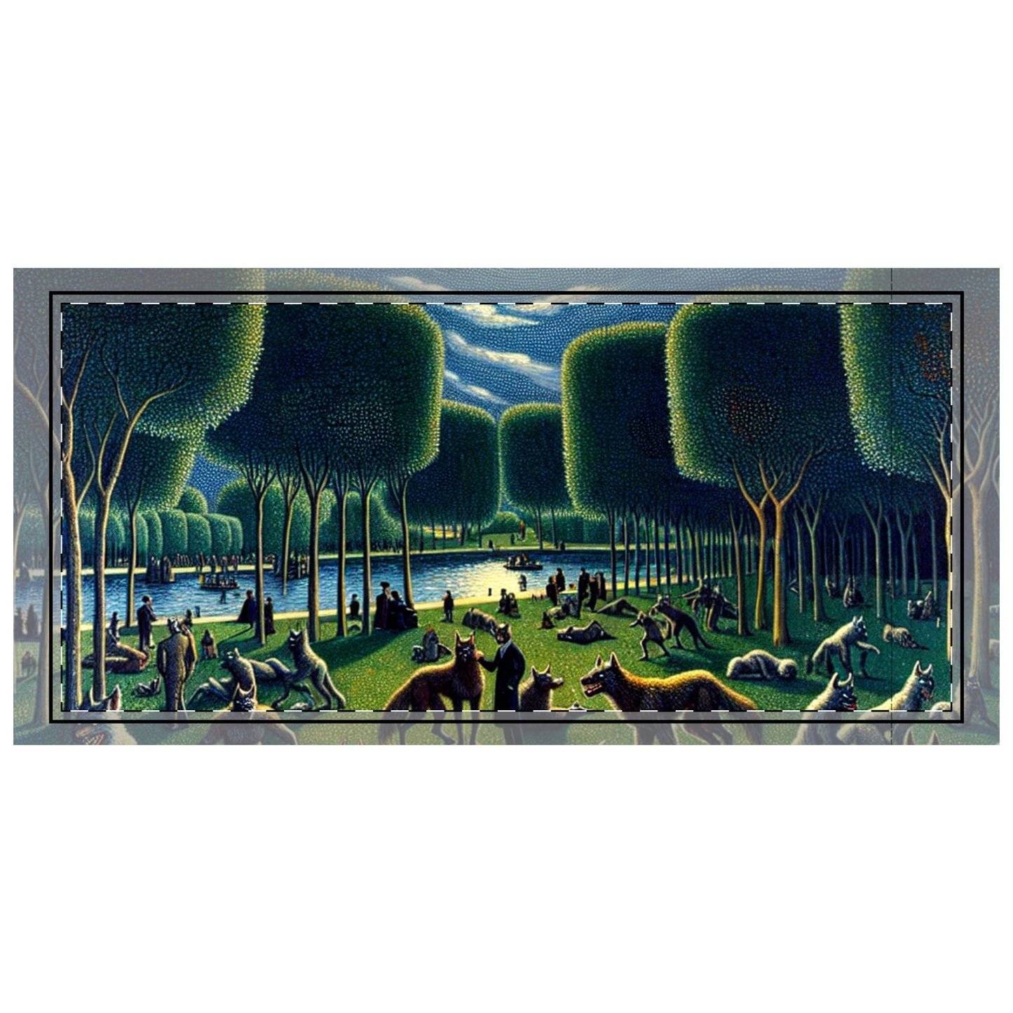 Werewolves at the Waterfront Microfiber Pillowcase