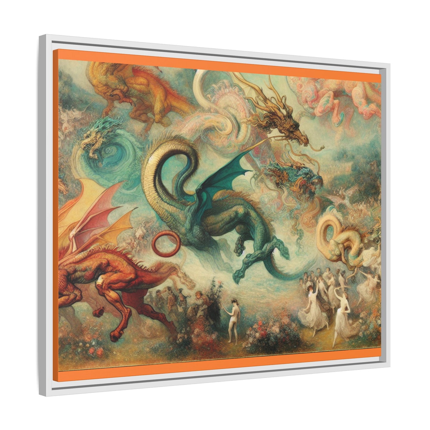 Degas Dreams of Dragons Canvas, Framed (Multi-color)