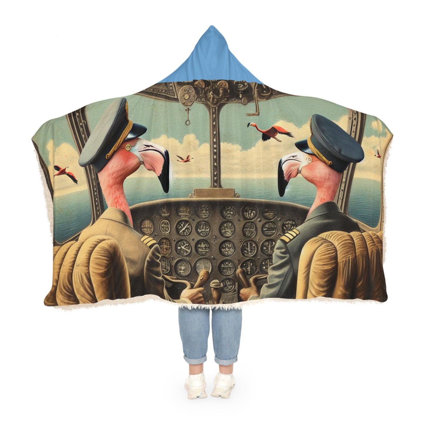 Flamingo Flight Deck Snuggle Blanket