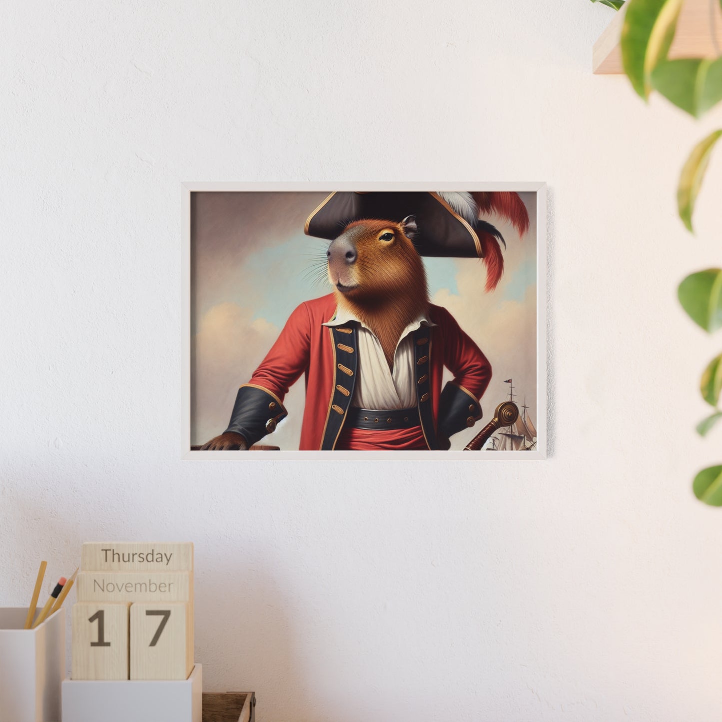 Framed Captain Capybara Poster