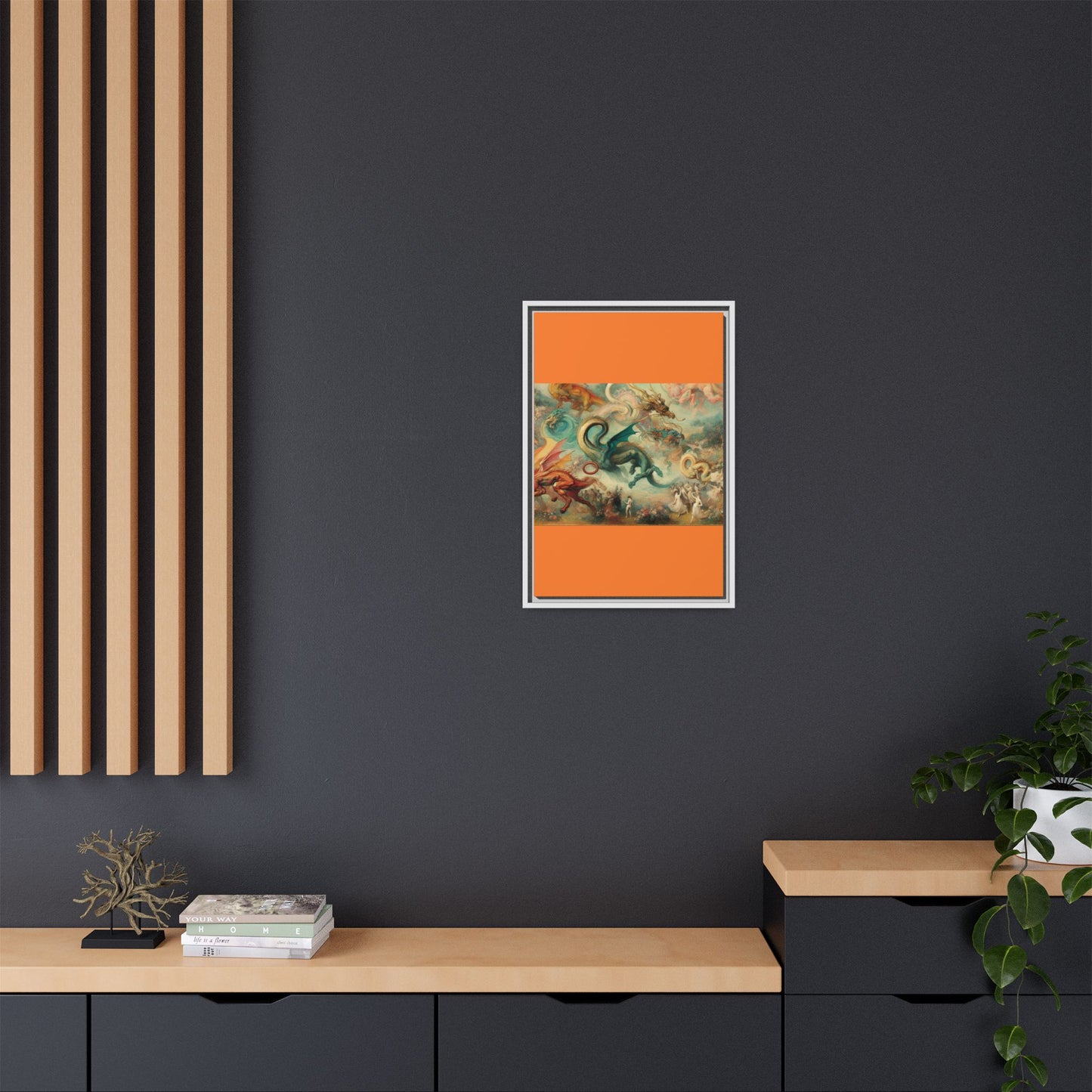 Degas Dreams of Dragons Canvas, Framed (Multi-color)