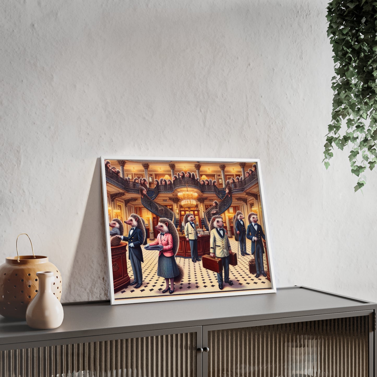 Framed Hedgehog Hotel Poster