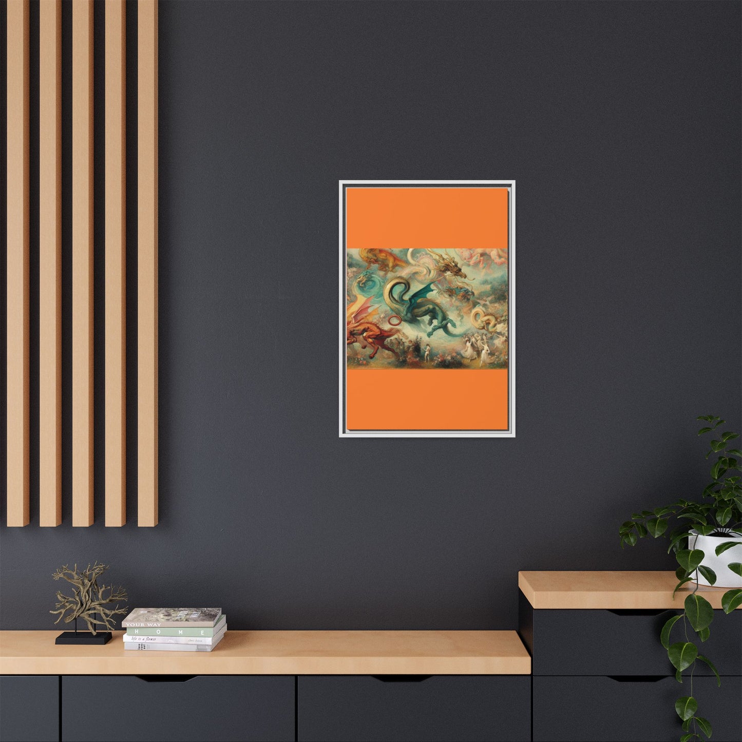 Degas Dreams of Dragons Canvas, Framed (Multi-color)