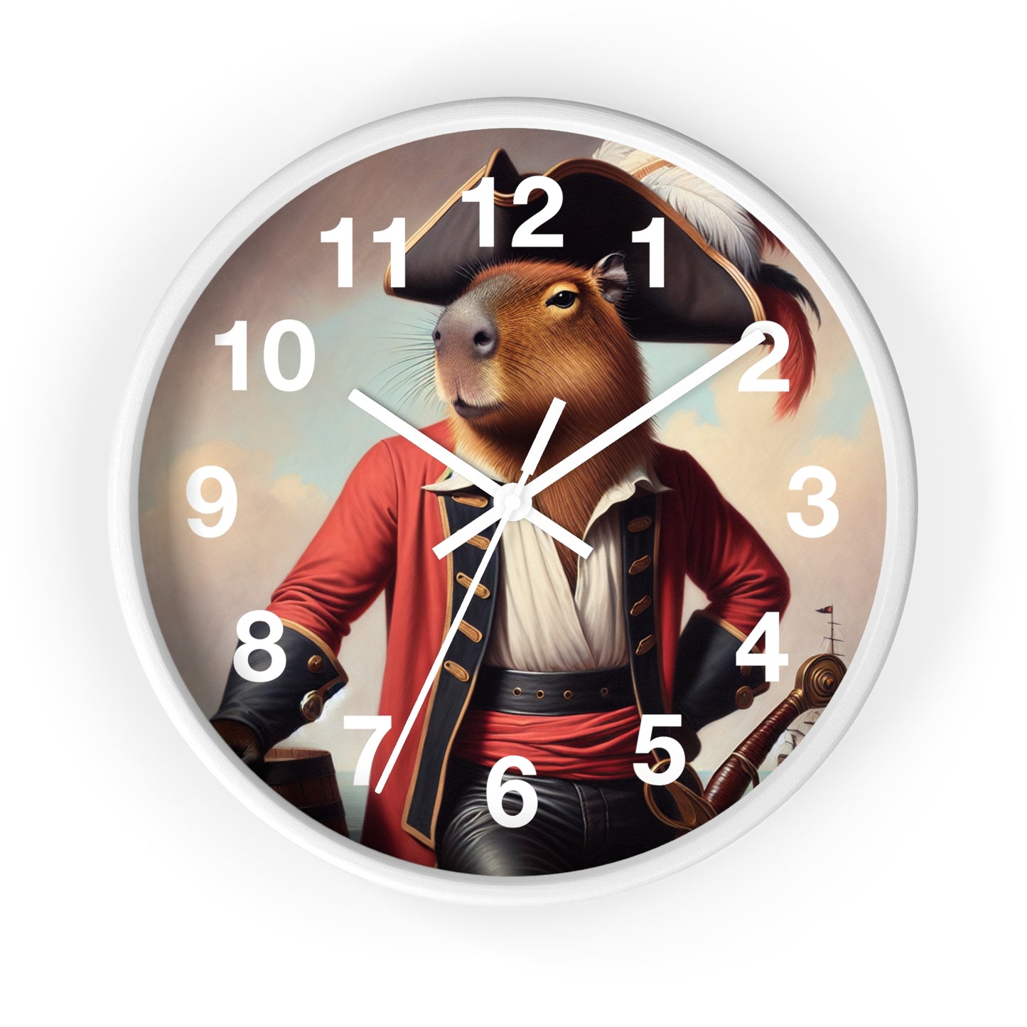 Captain Capybara Wall Clock