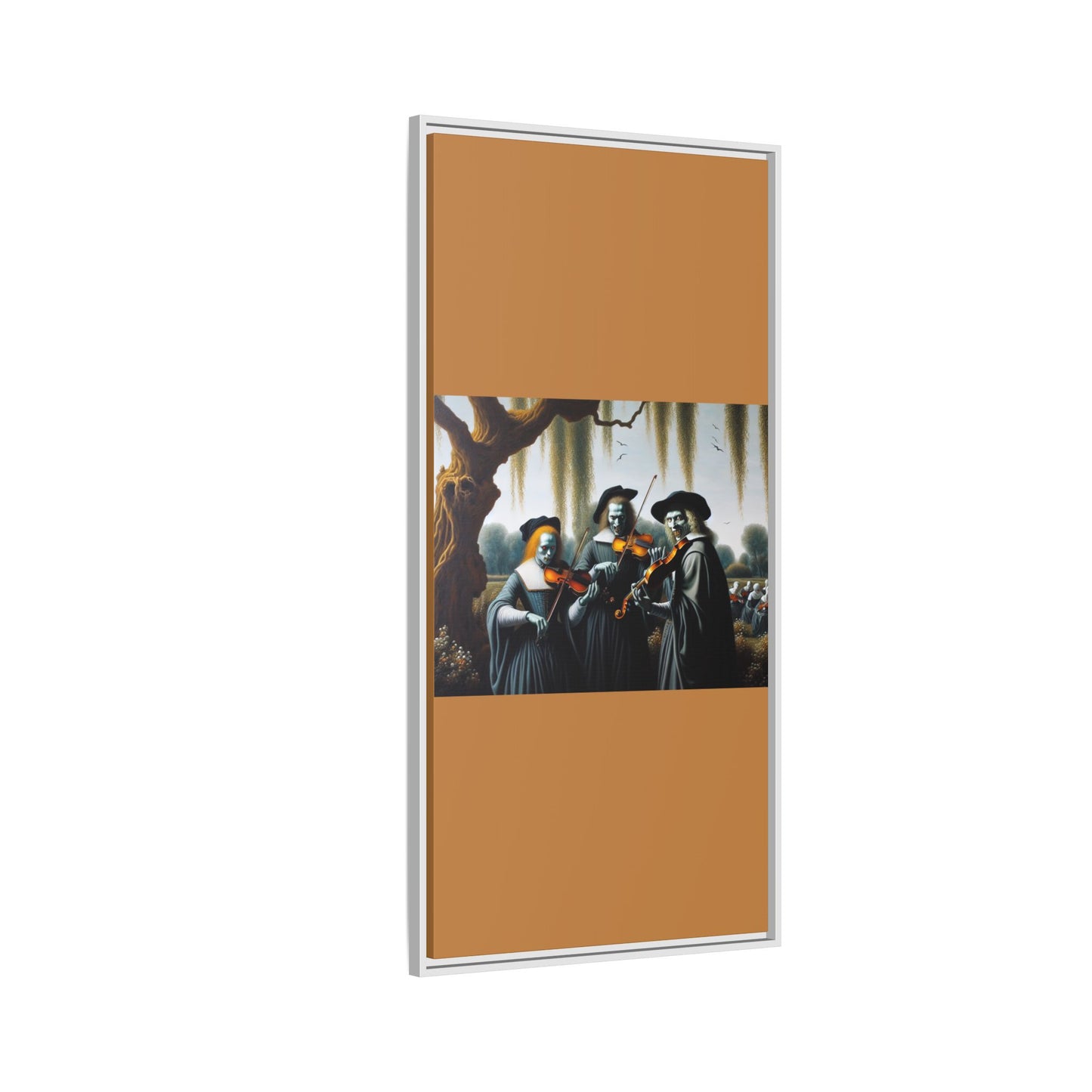 Vermeer's Vampire Violinists Canvas, Framed (Multi-color)