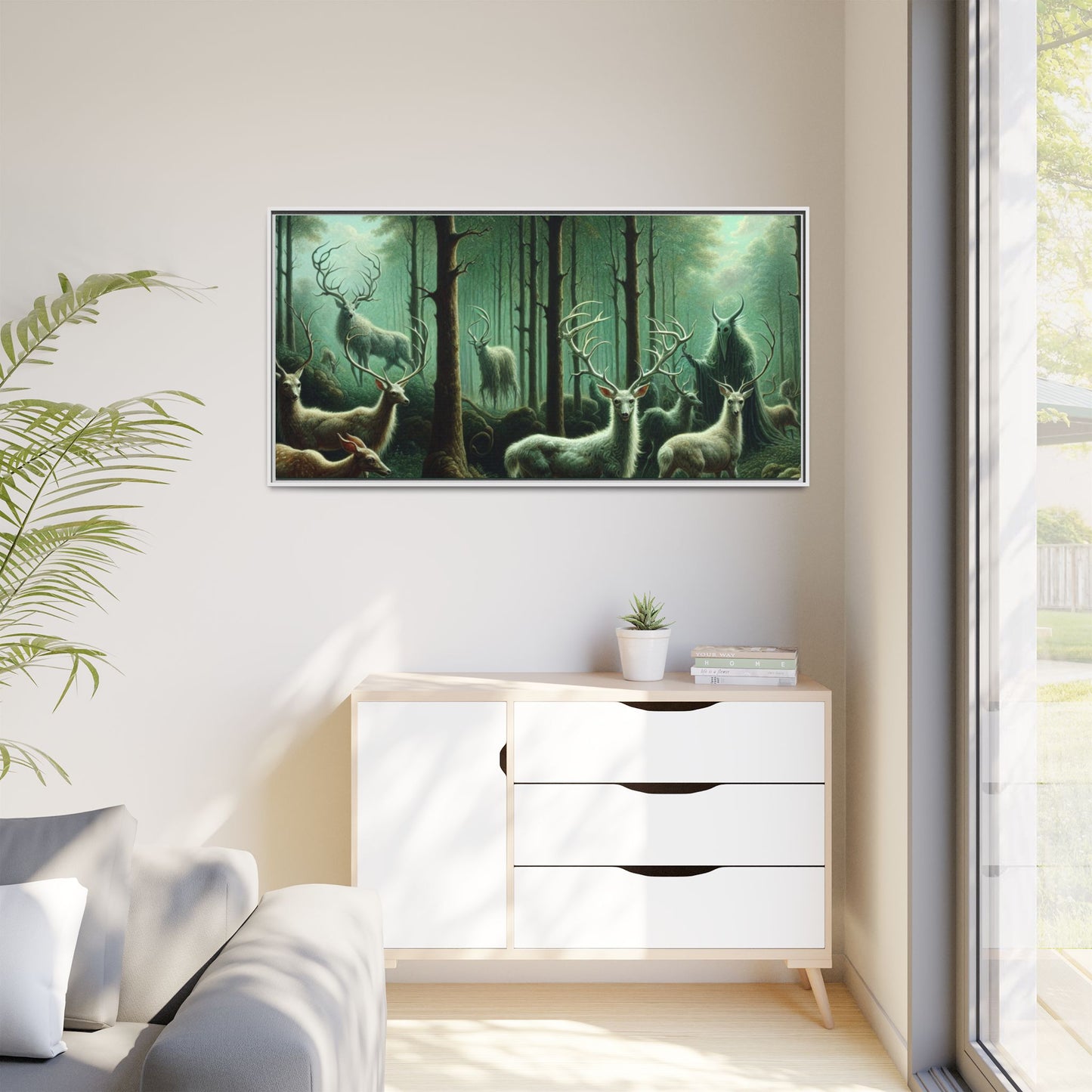 Wendigo Shepherd Canvas, Framed (Multi-color)