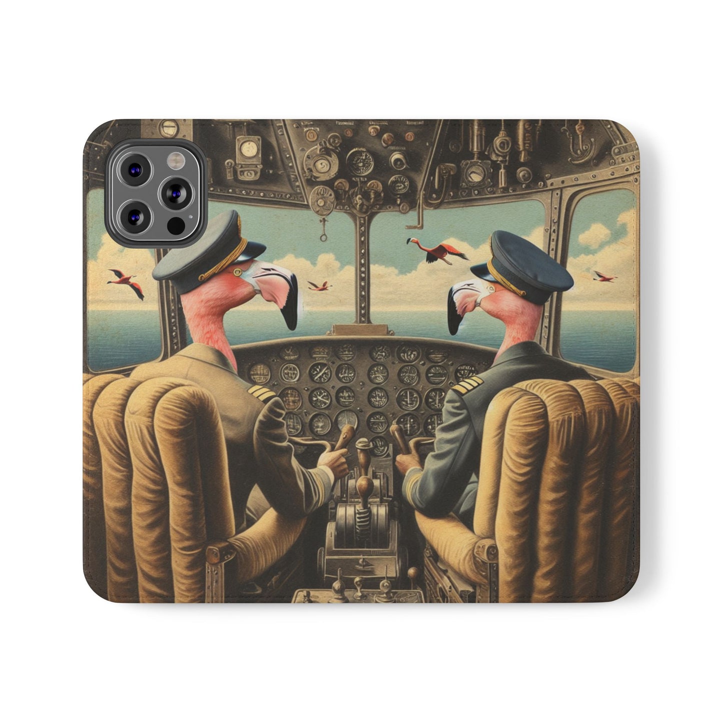 Flamingo Flight Deck Flip Case - iPhone/Galaxy