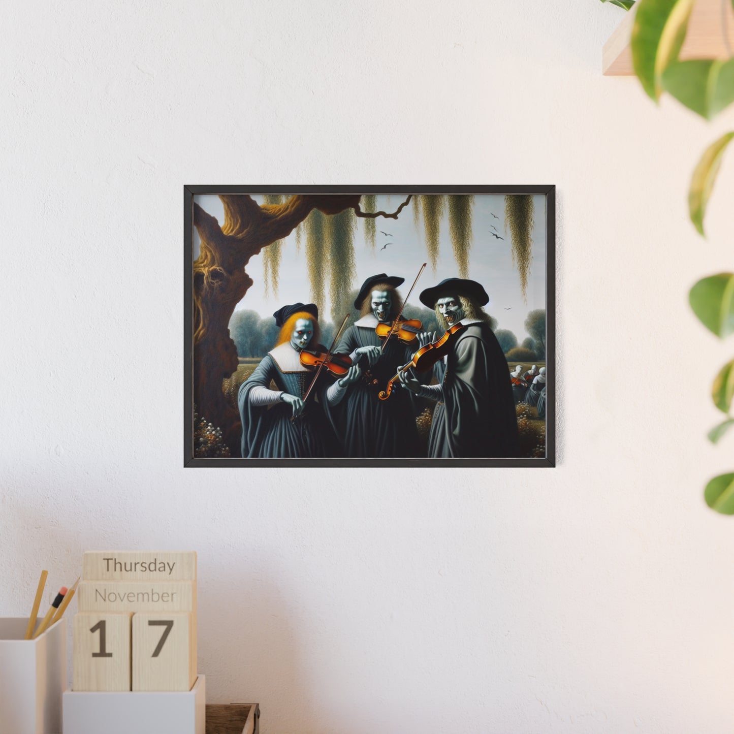 Framed Vermeer's Vampire Violinists Poster