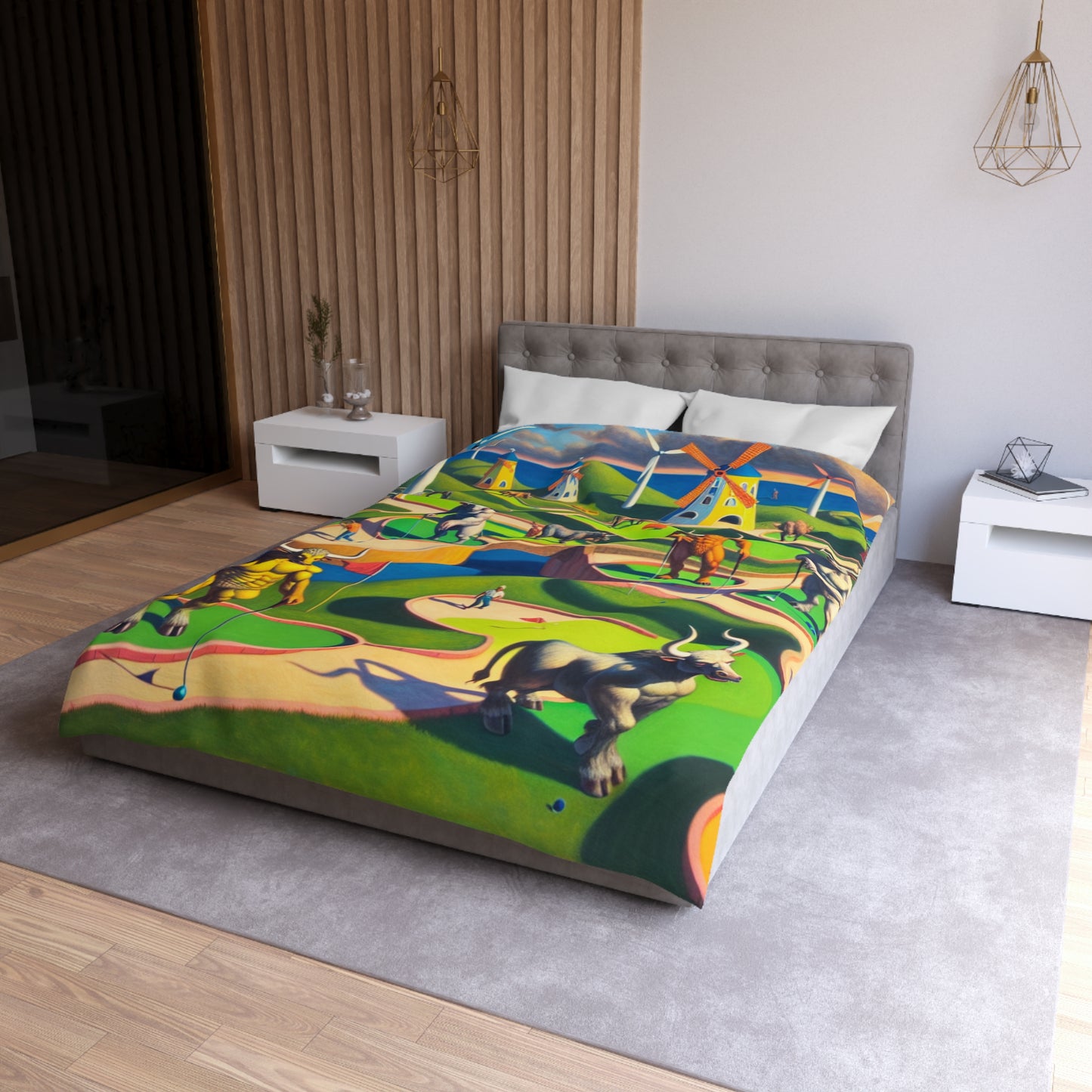 Mini-taur Golf Microfiber Duvet Cover