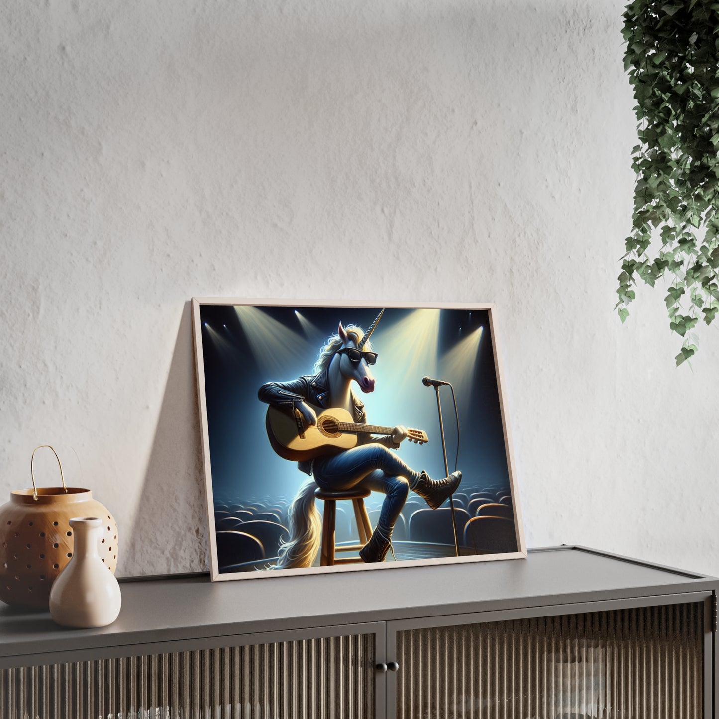 Framed Unicorn Unplugged Poster