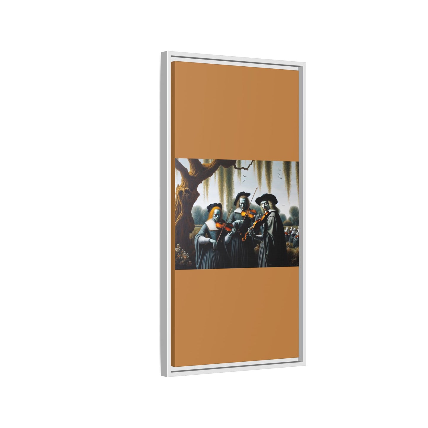 Vermeer's Vampire Violinists Canvas, Framed (Multi-color)