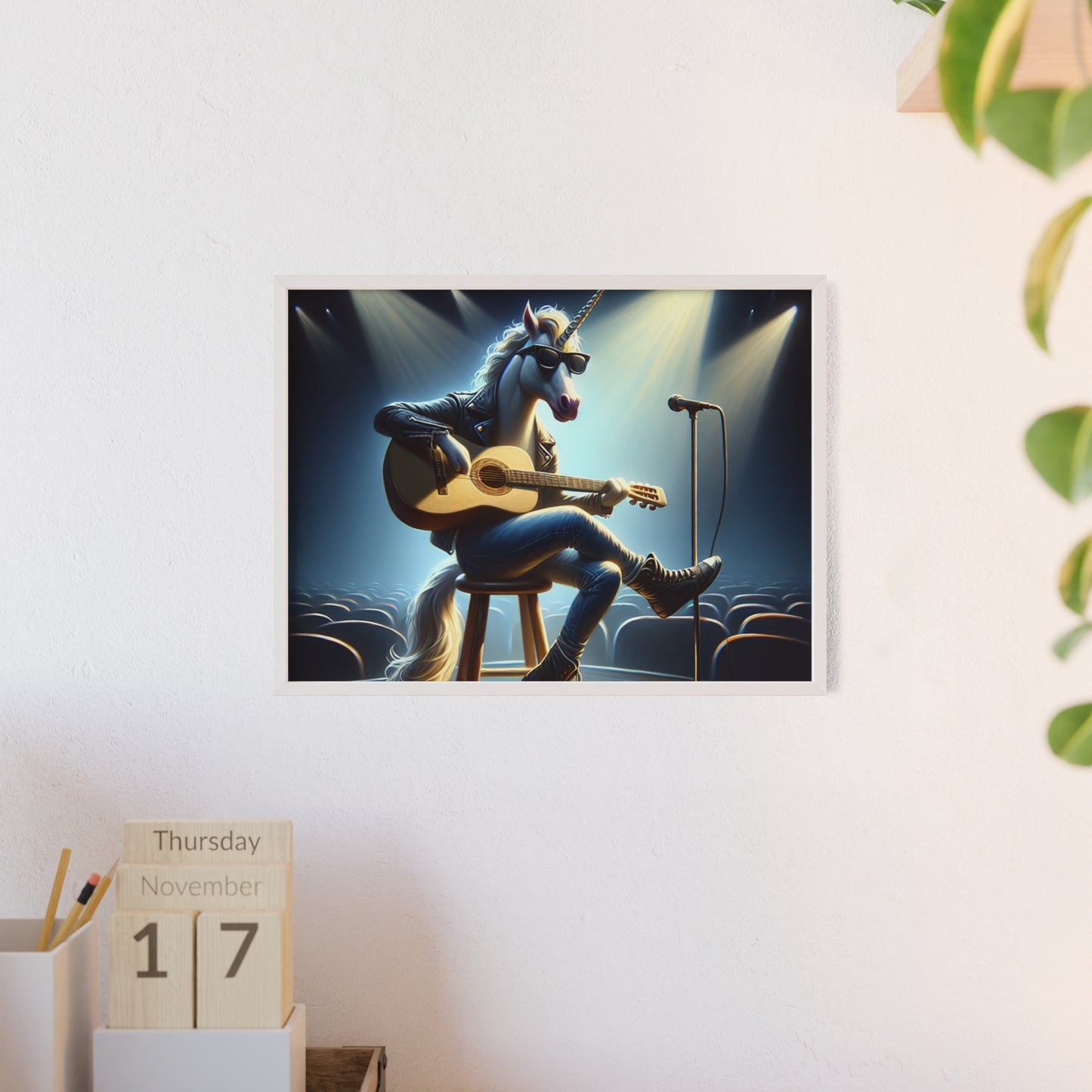 Framed Unicorn Unplugged Poster