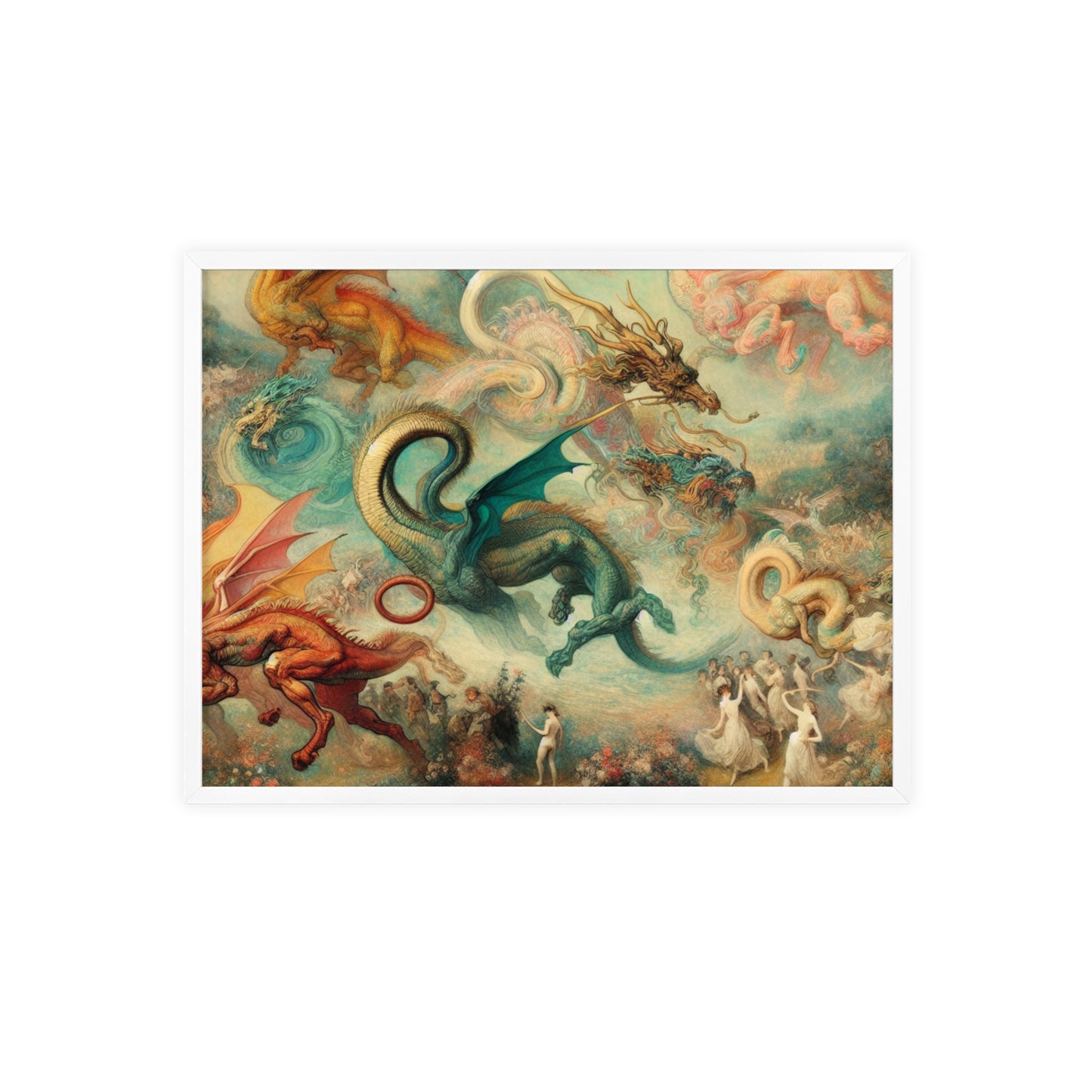Framed Degas Dreams of Dragons Poster