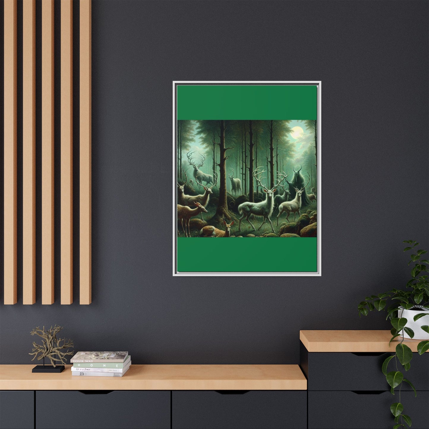 Wendigo Shepherd Canvas, Framed (Multi-color)