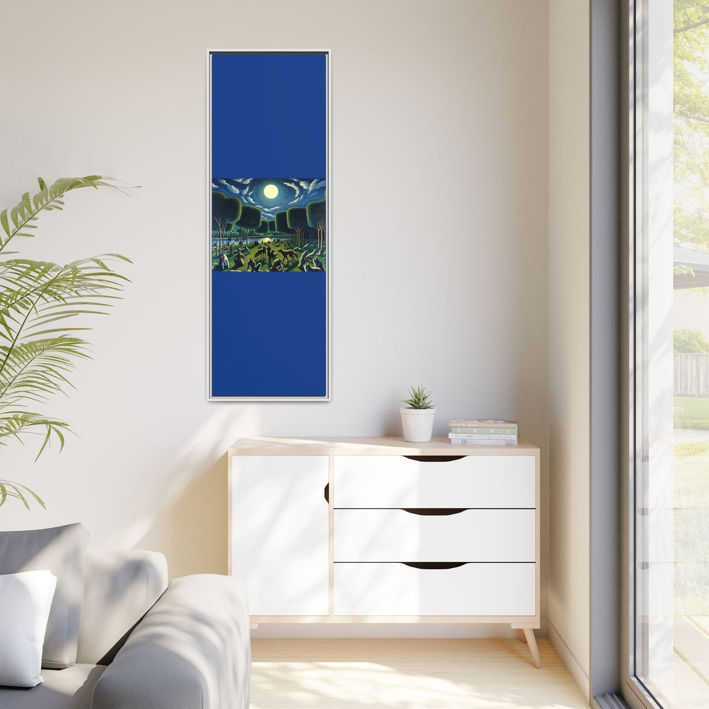 Werewolves at the Waterfront Canvas, Framed (Multi-color)