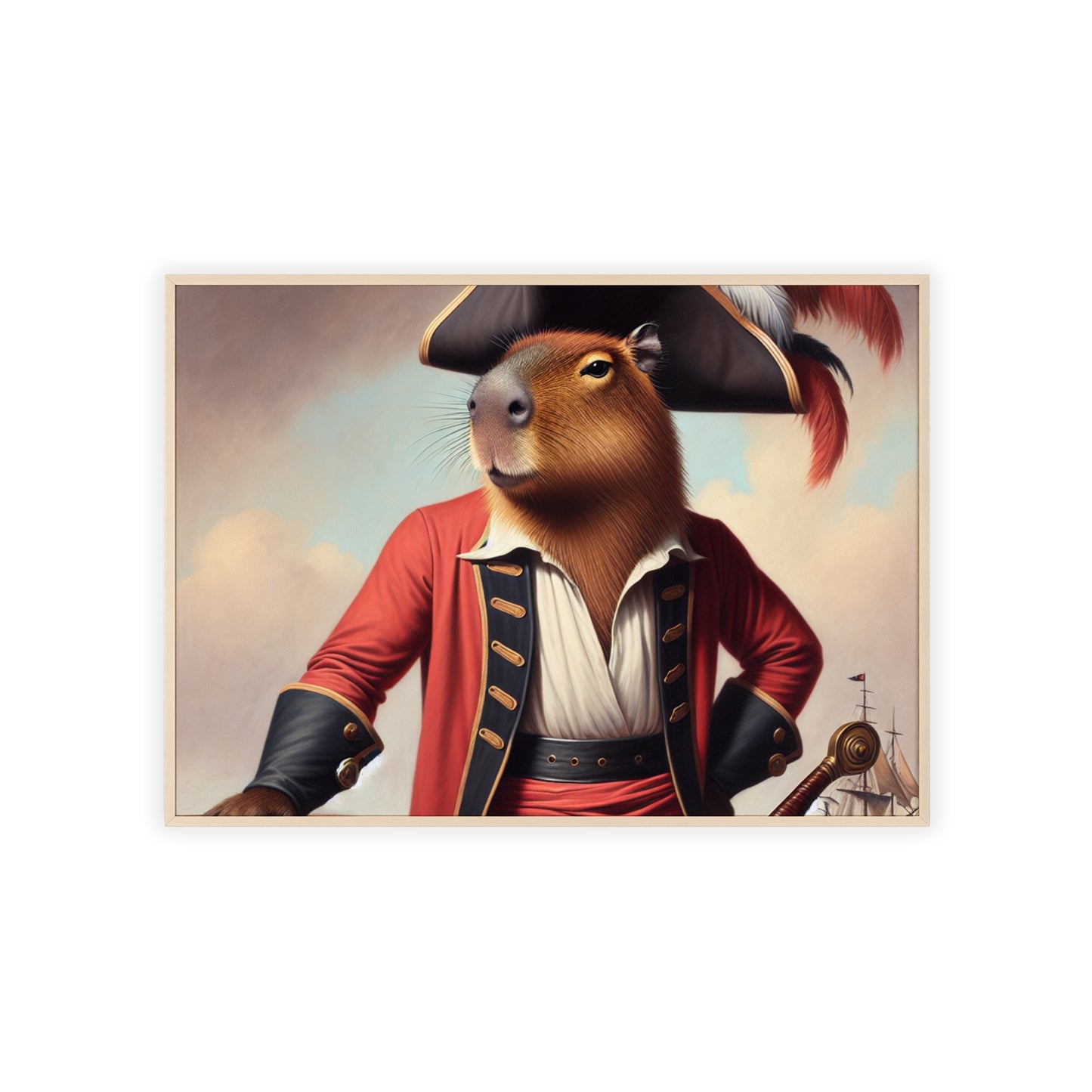Framed Captain Capybara Poster