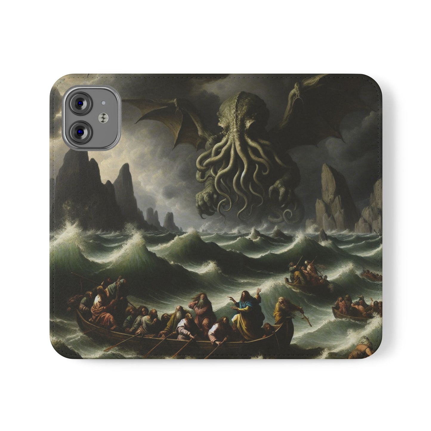 Cthulhu in the Storm Flip Cases for iPhones