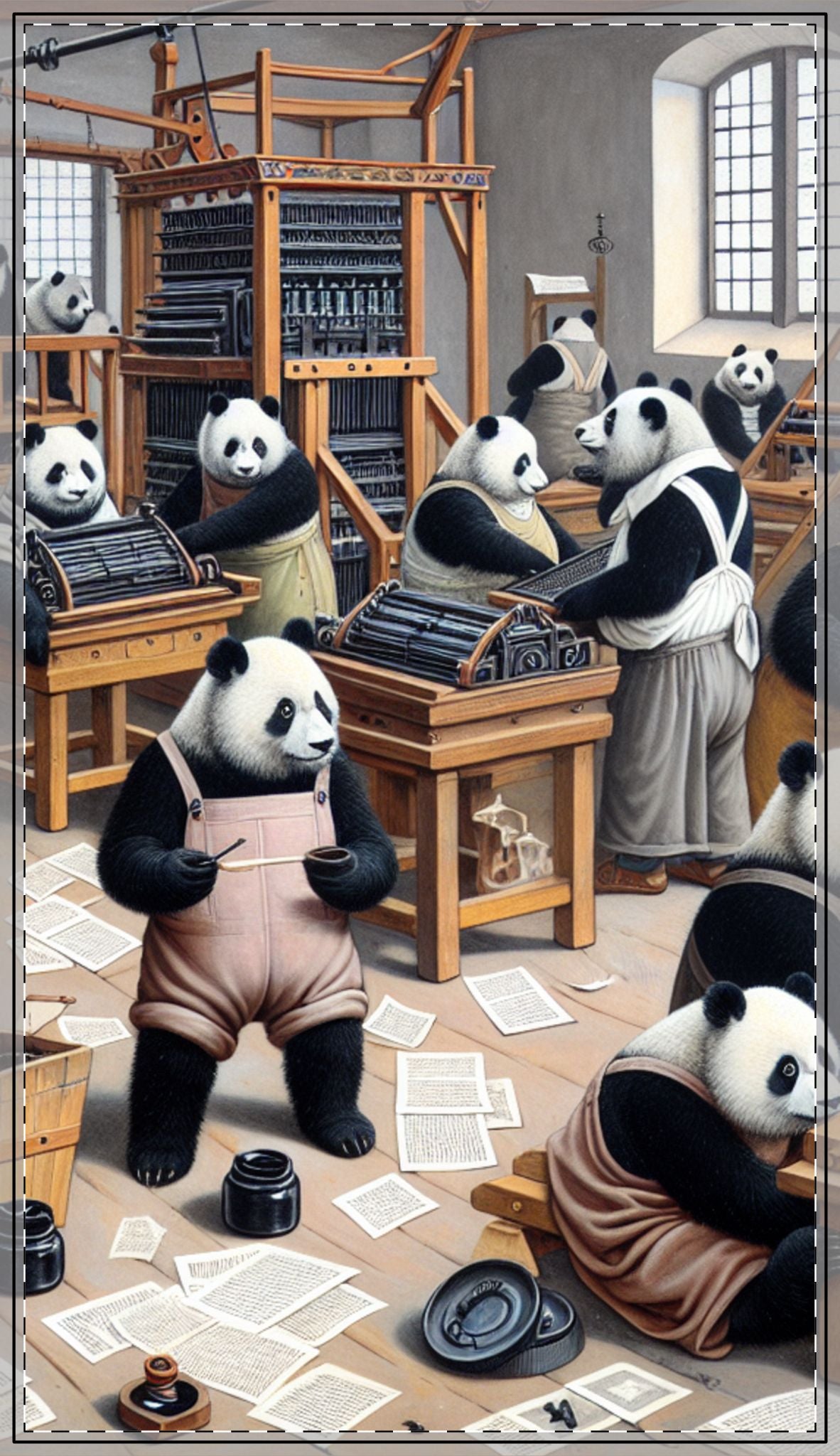 Printing Pandamonium Tablecloth