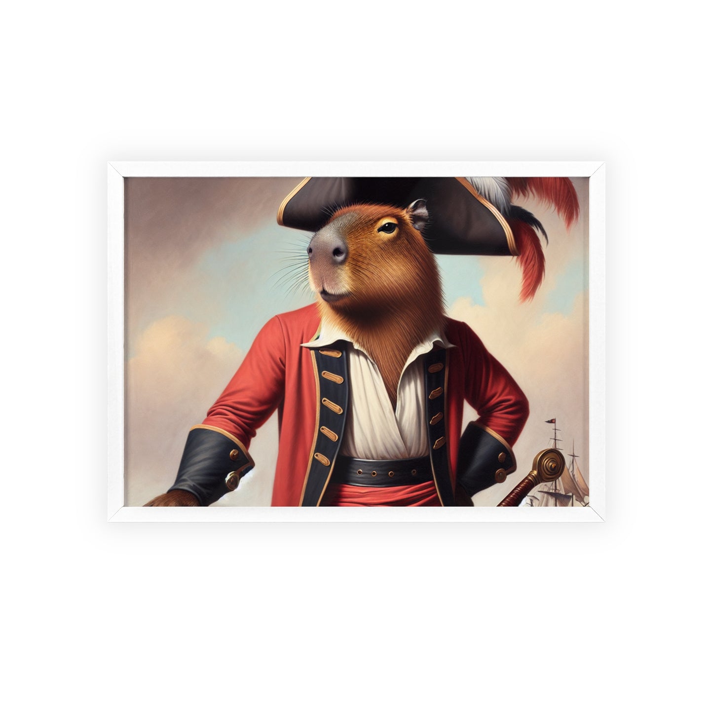Framed Captain Capybara Poster