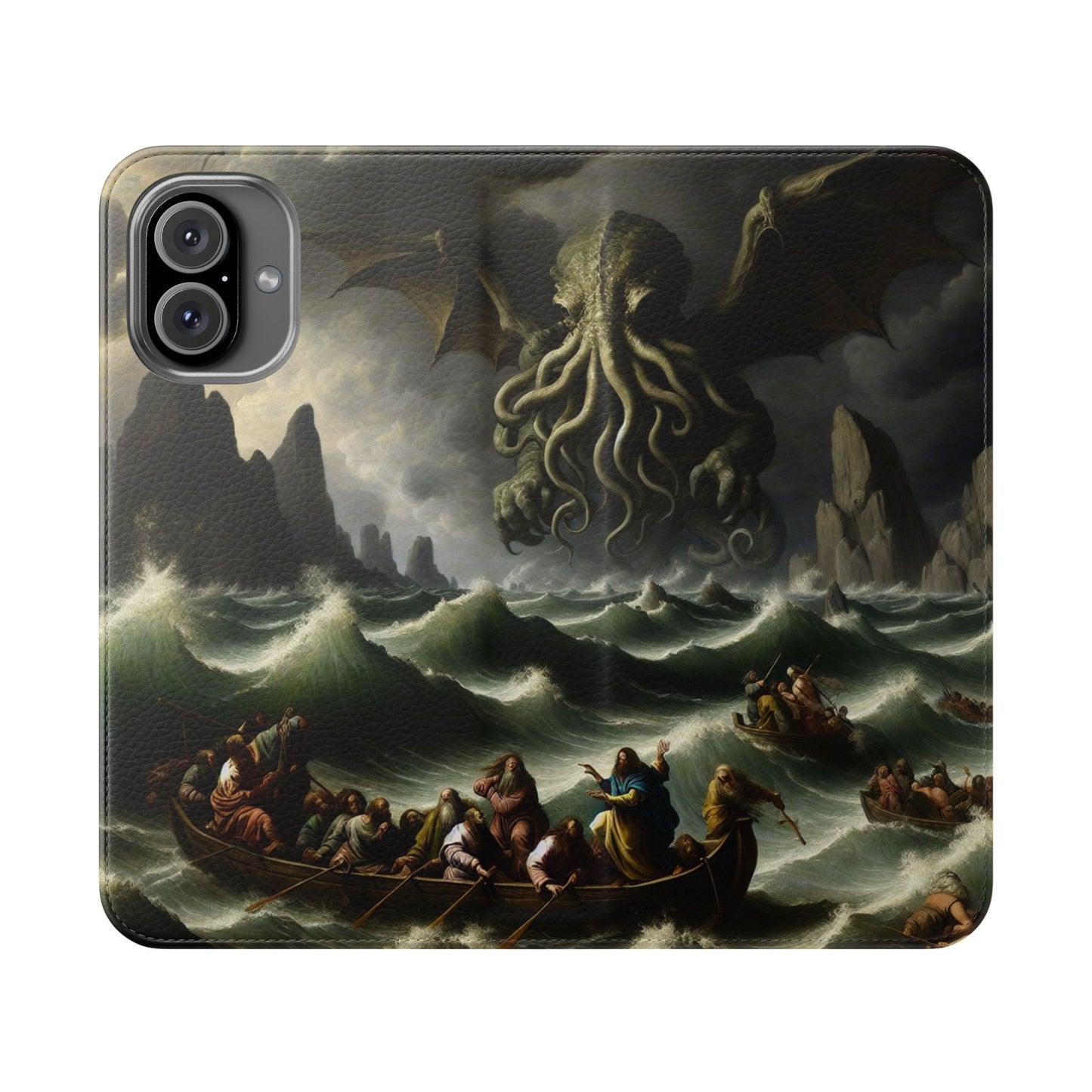 Cthulhu in the Storm Flip Cases for iPhones