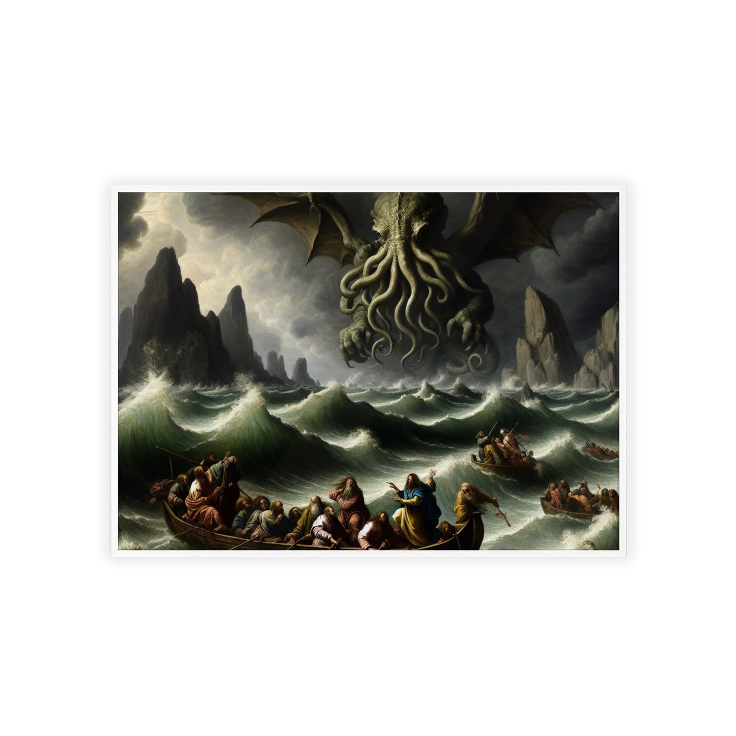 Framed Cthulhu in the Storm Poster