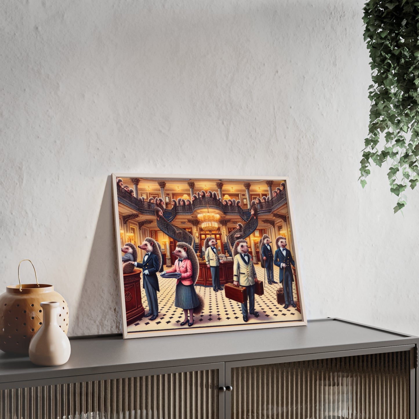 Framed Hedgehog Hotel Poster