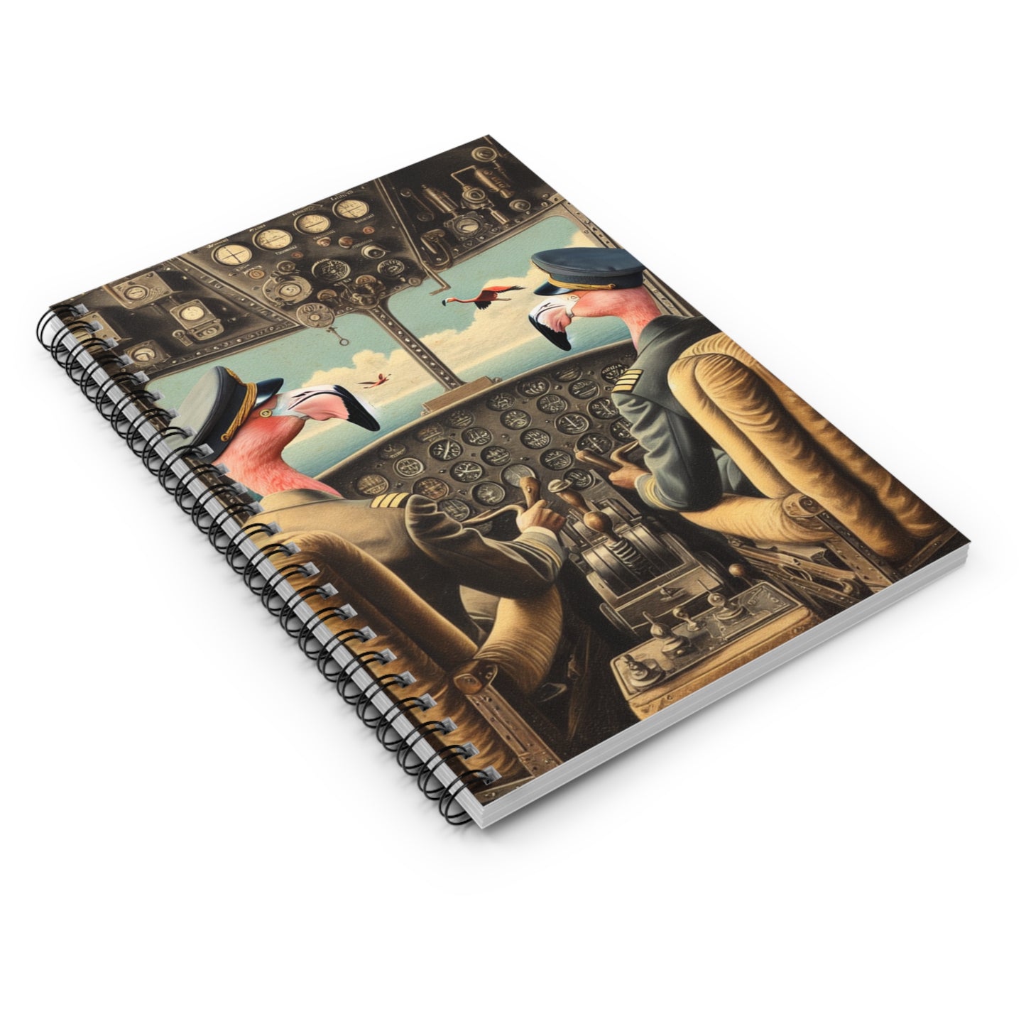 Flamingo Flight Deck Spiral Notebook
