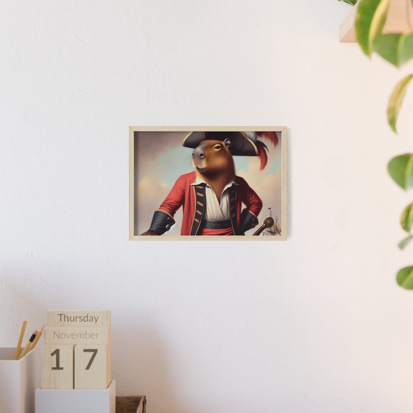 Framed Captain Capybara Poster