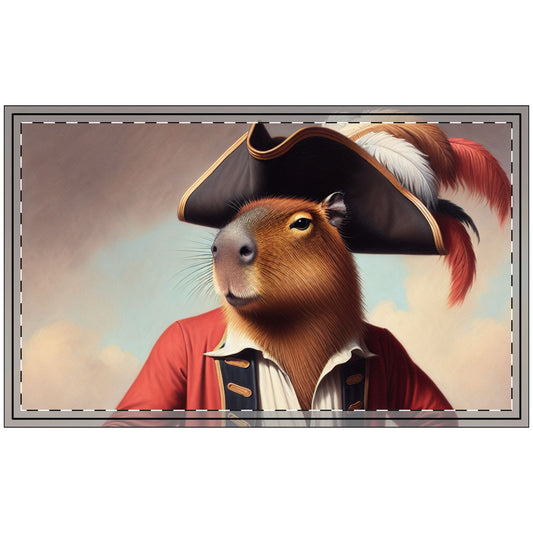 Captain Capybara Polyester Doormat