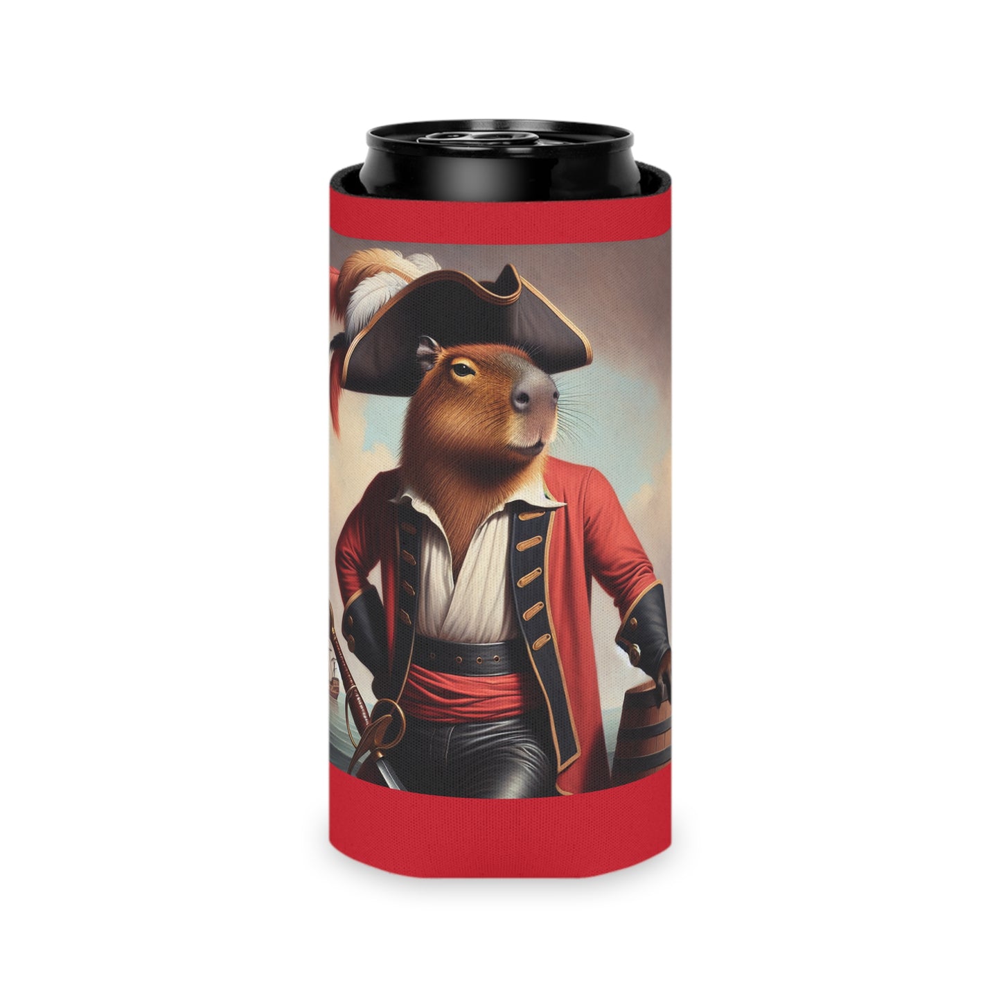 Captain Capybara Can Cooler