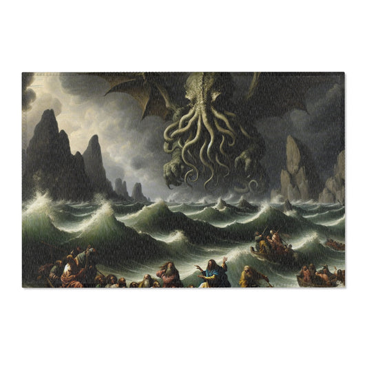 Cthulhu in the Storm Area Rug - HORIZONTAL